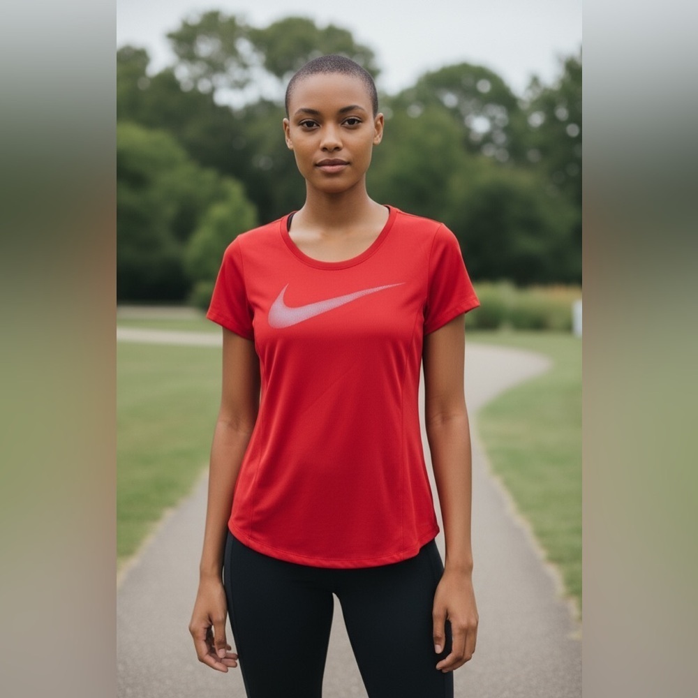 *30off3* NWOT. Nike Running Dri-Fit Dark‎ Red Top​